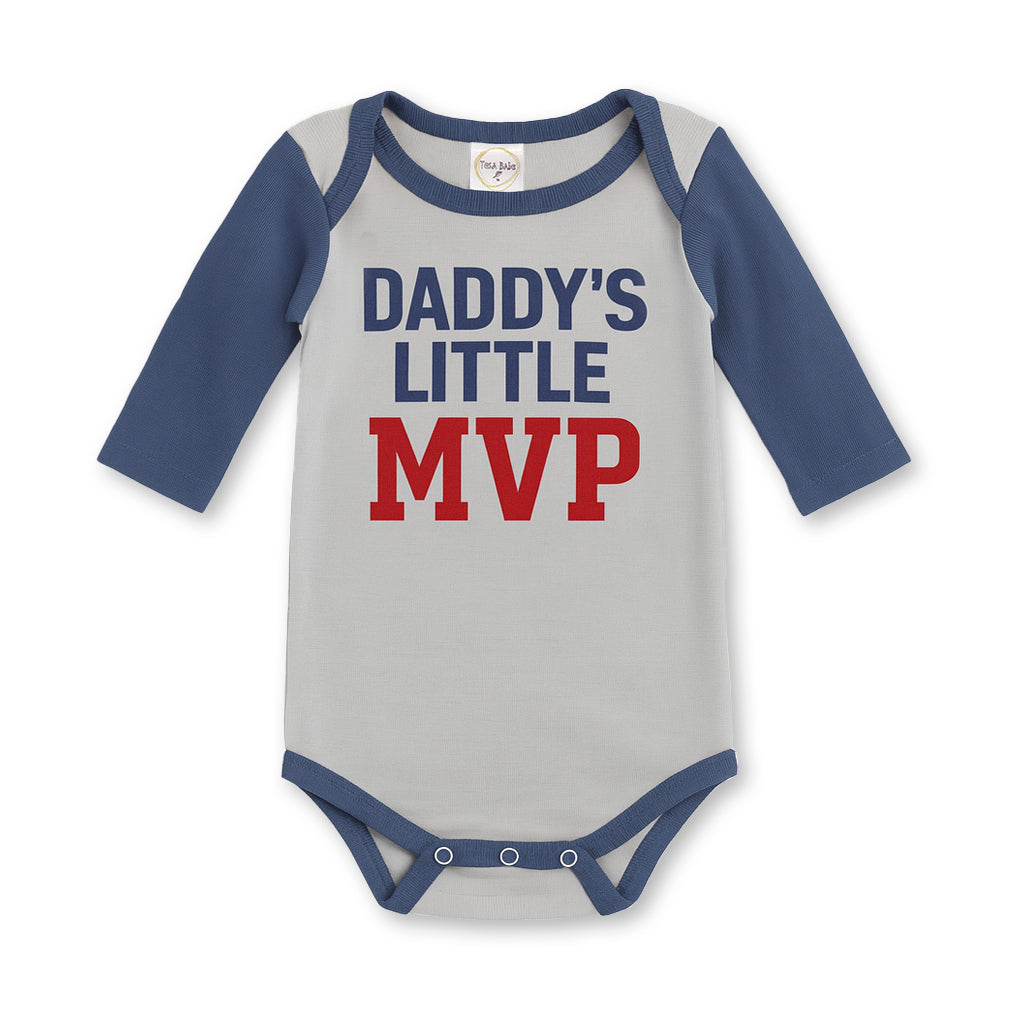 Daddy’s Little MVP Baby Bodysuit – Cotton Sports Outfit