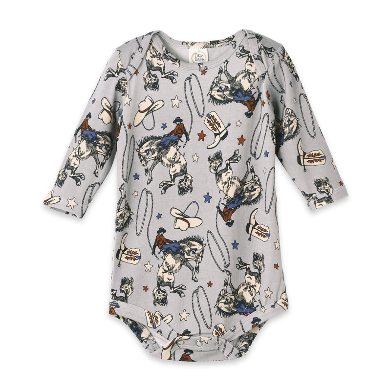 Western Cowboy Rodeo Baby Bodysuit - Bamboo
