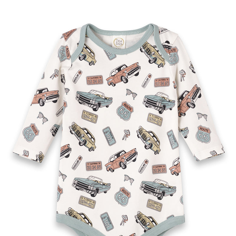 Classic Car Baby Bodysuit – Bamboo Long Sleeve One-Piece