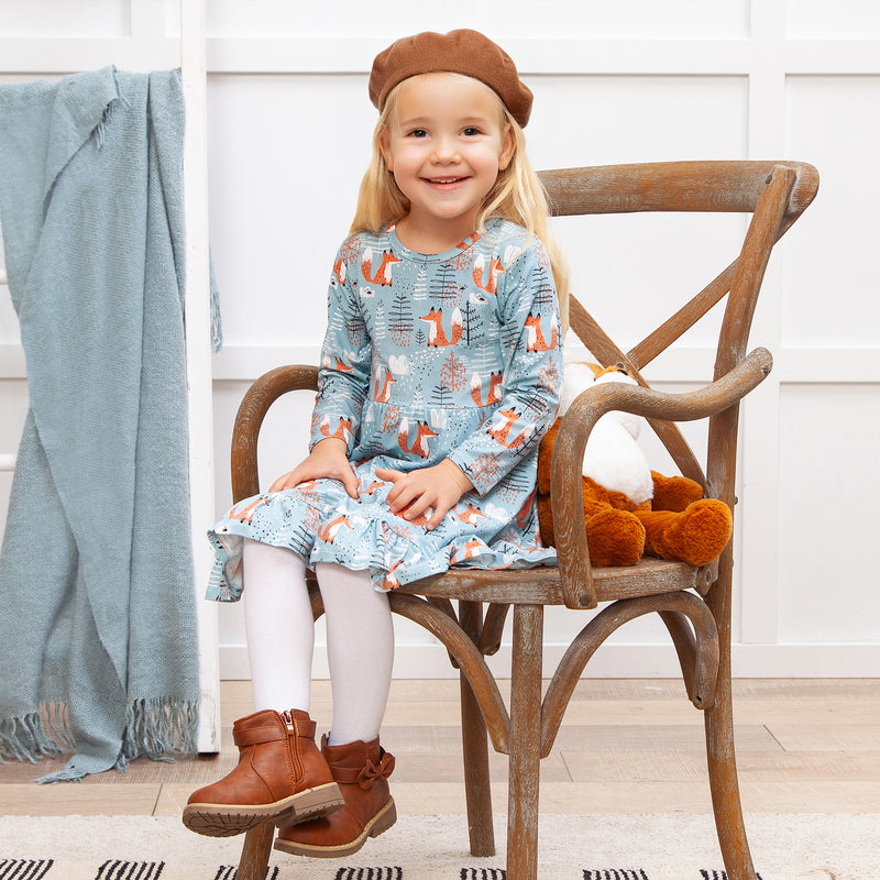 Foxy Forest Bamboo Twirl Dress