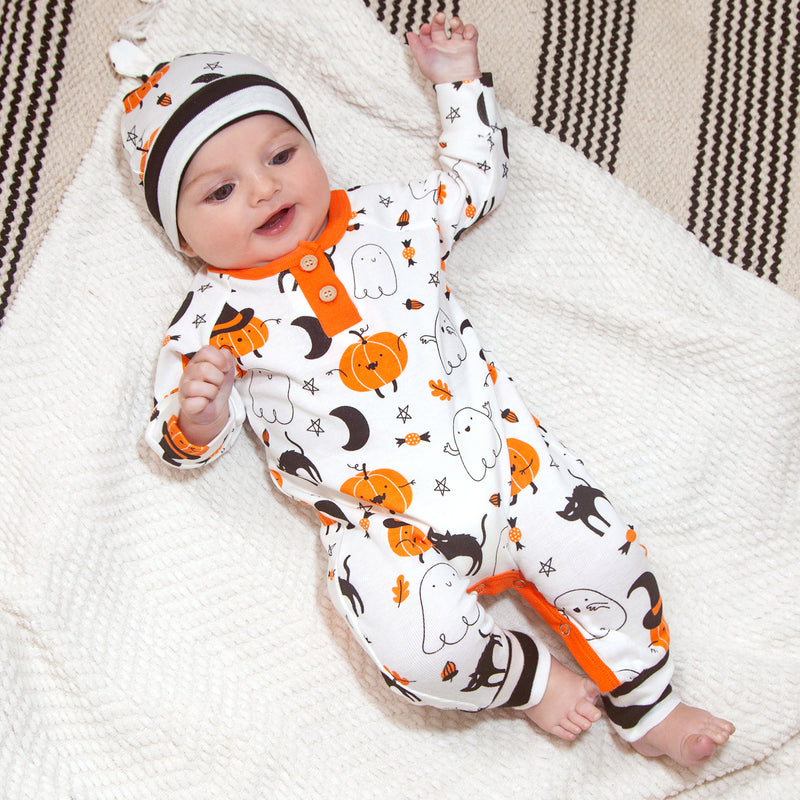 Halloween Henley Romper