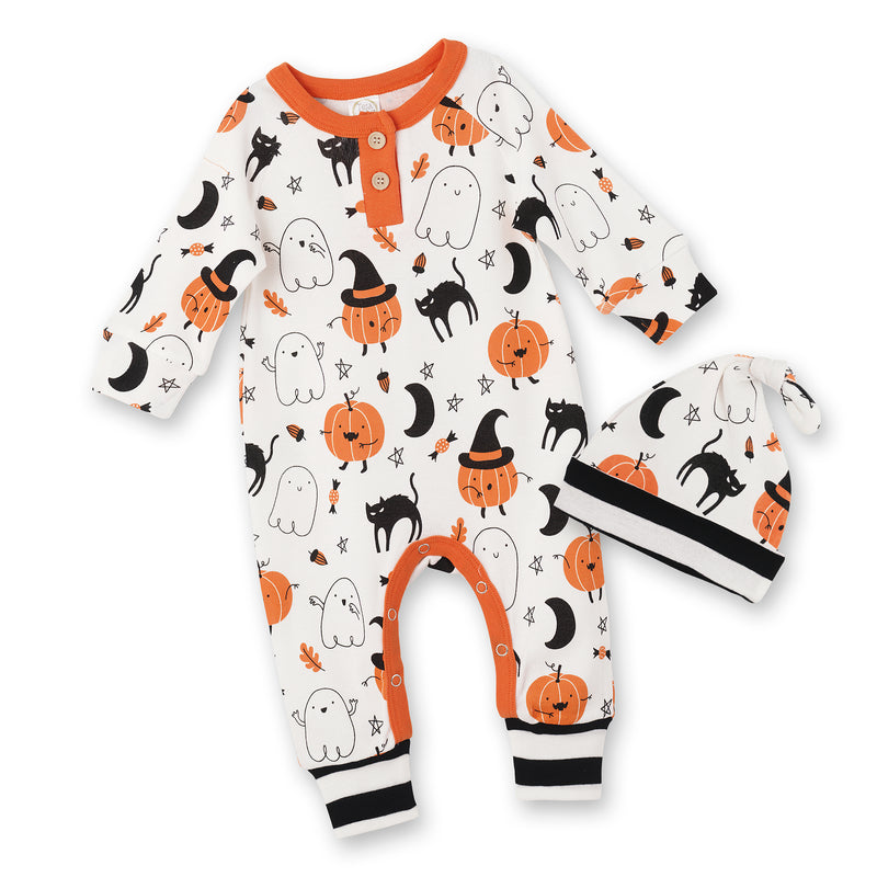 Ghosts & Pumpkins Halloween Knotted Hat