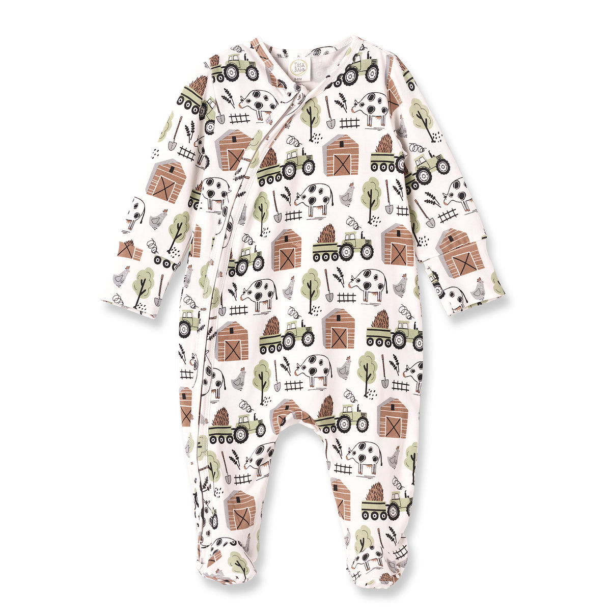 Barnyard Buddies Bamboo Zipper Romper