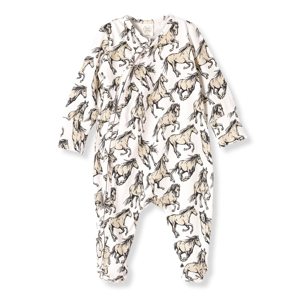 Wild Horses Bamboo Zipper Romper