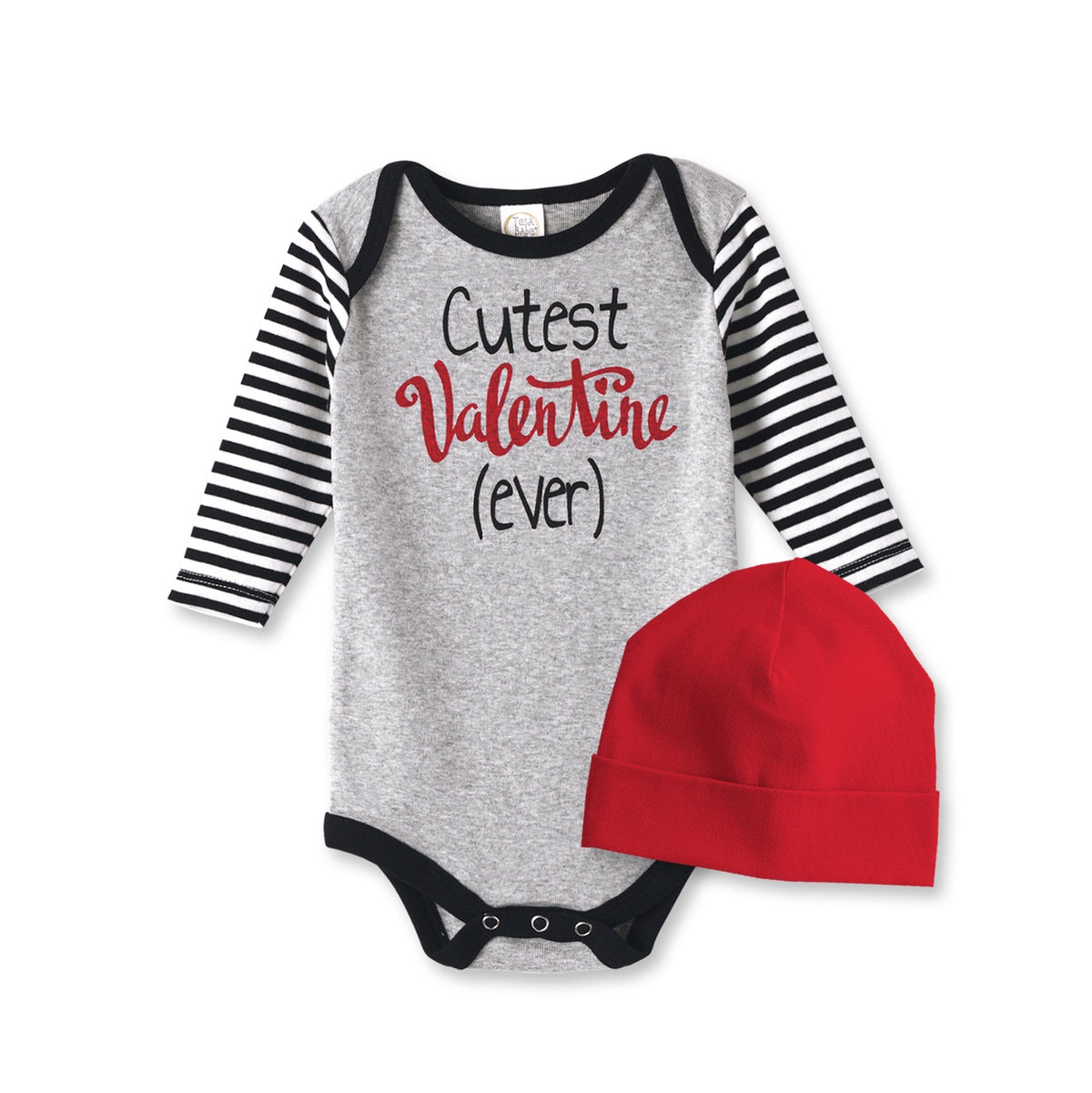 Cutest Valentine Ever Bodysuit & Hat Set