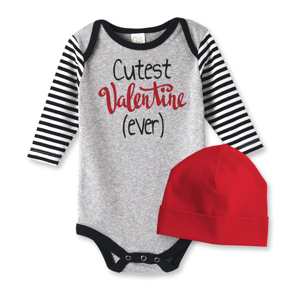 Cutest Valentine Ever Bodysuit & Hat Set