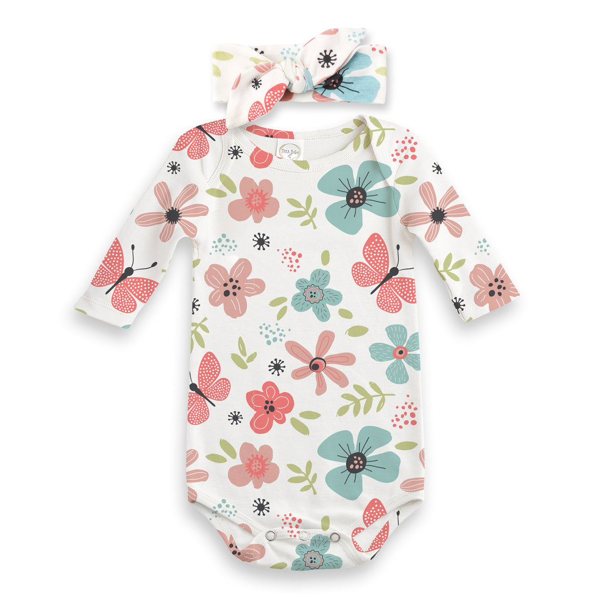 Baby Girl Bamboo Bodysuit & Headband Set