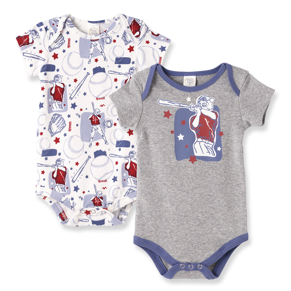 Batter Up Set Of 2 Baseball Bodysuits