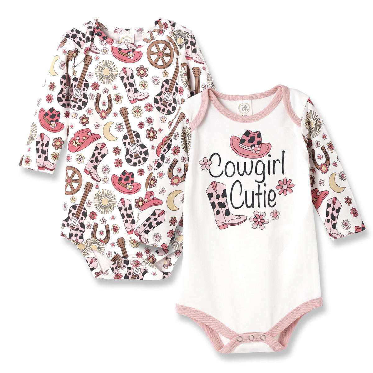 Cowgirl Cutie Set Of 2 Bamboo Cotton Bodysuits