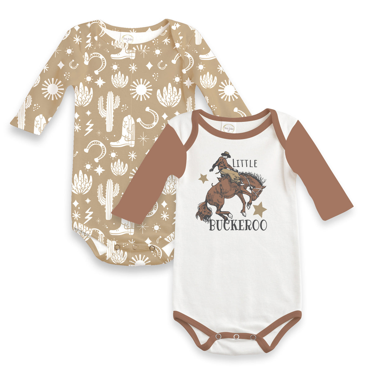 Cowboy Wild West/Tan Little Buckaroo Bodysuit Set