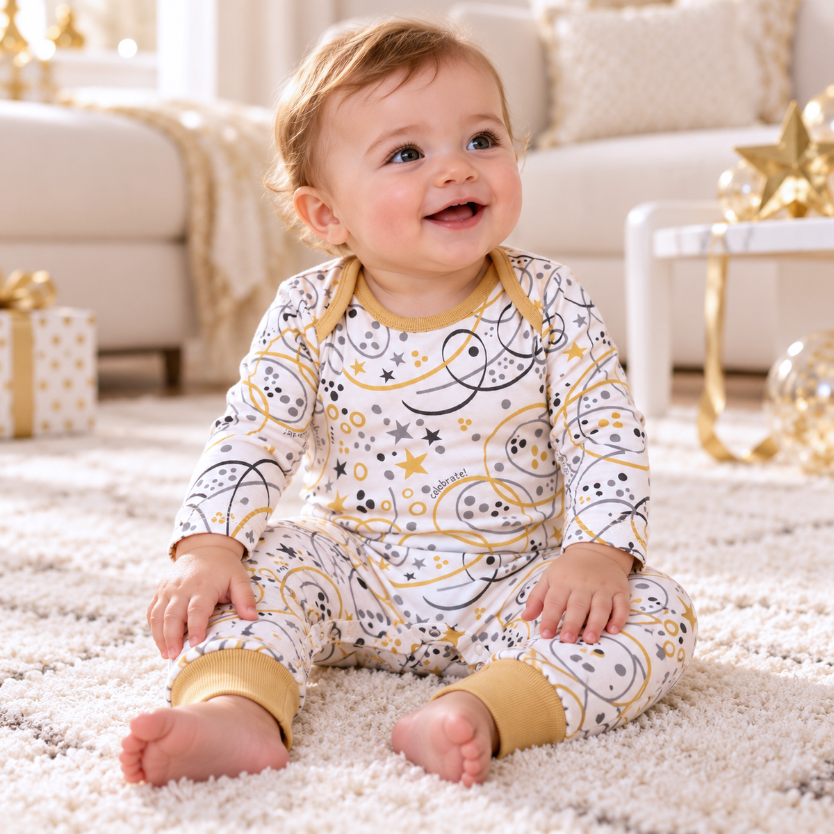 Baby's Celebrate New Year Bamboo Romper 0-3M