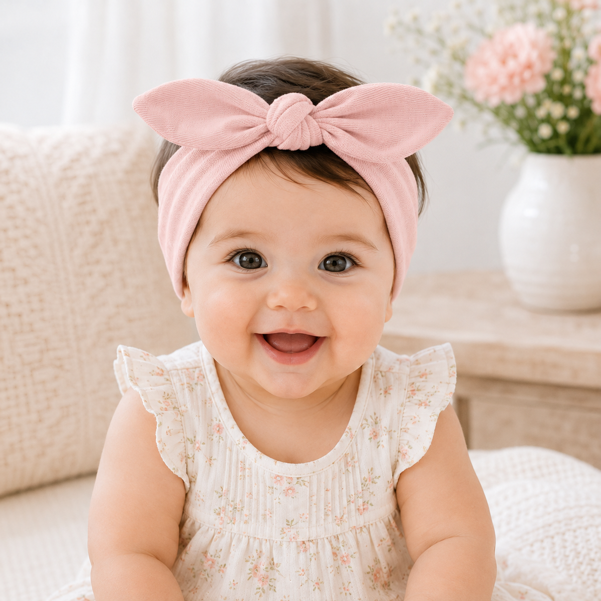 Baby Girl's Pink Cotton Headband