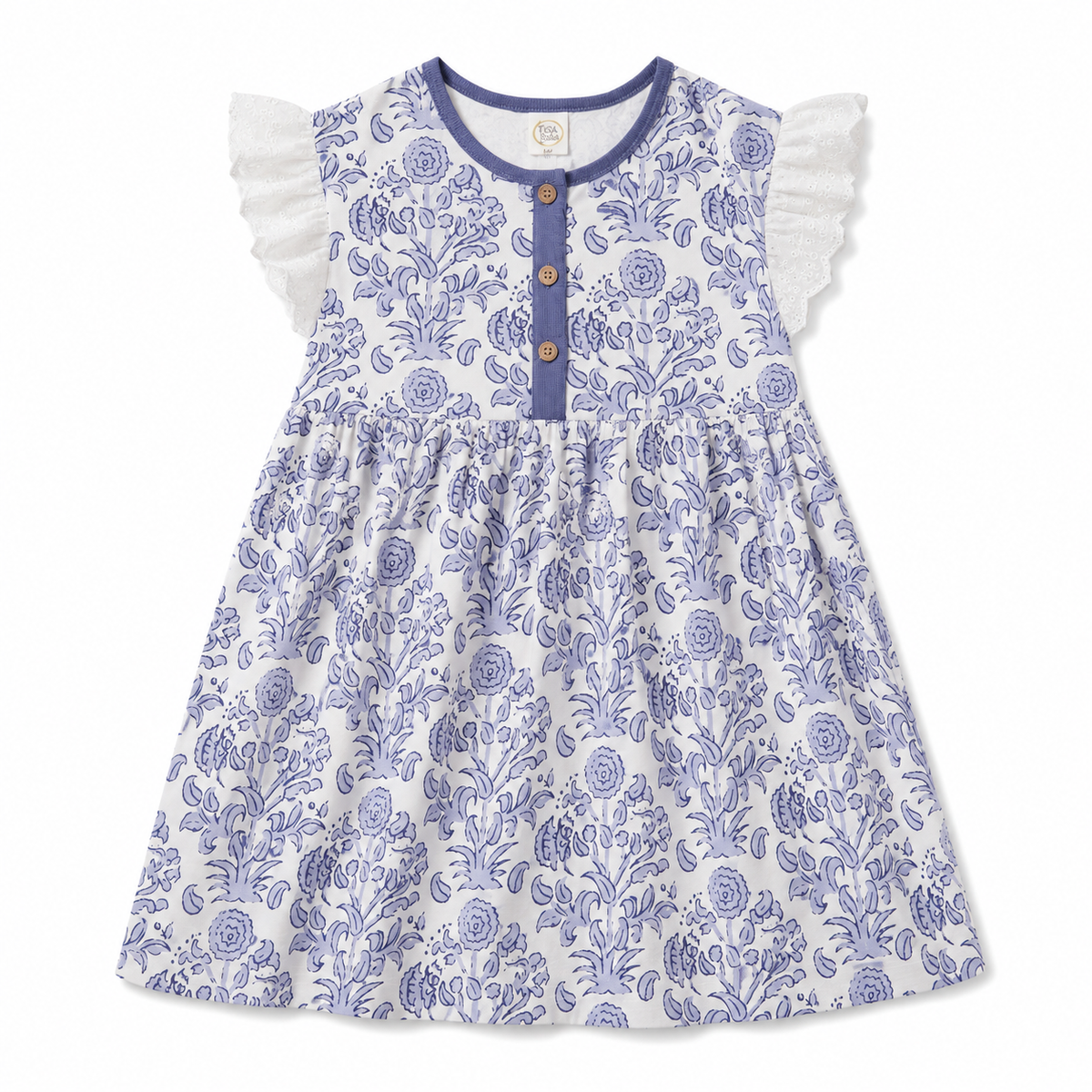Bali Blooms Henley Bamboo Dress - 6Y