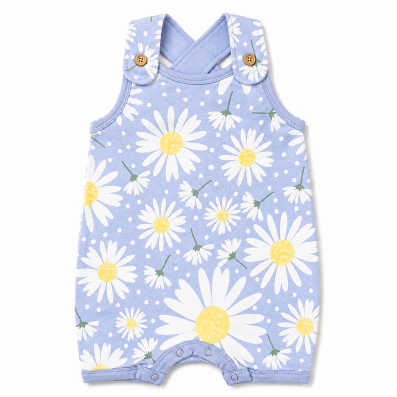 Wild Daisies Girl's Criss-Cross Romper 3-6M