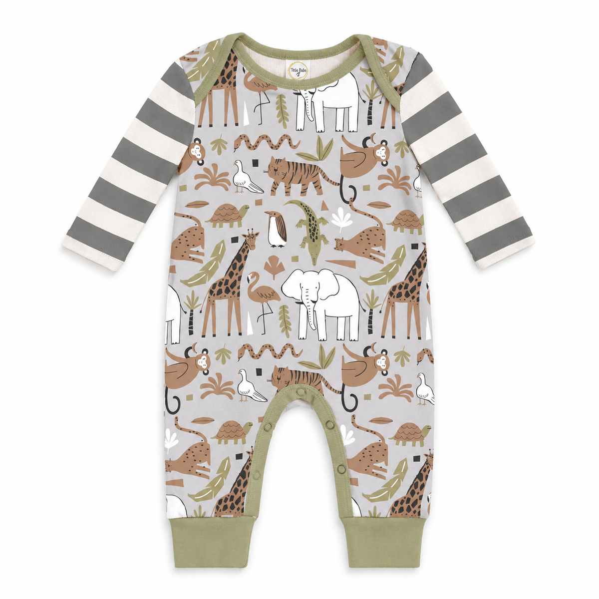 Jammin' Jungle Bamboo Romper for Baby Boys