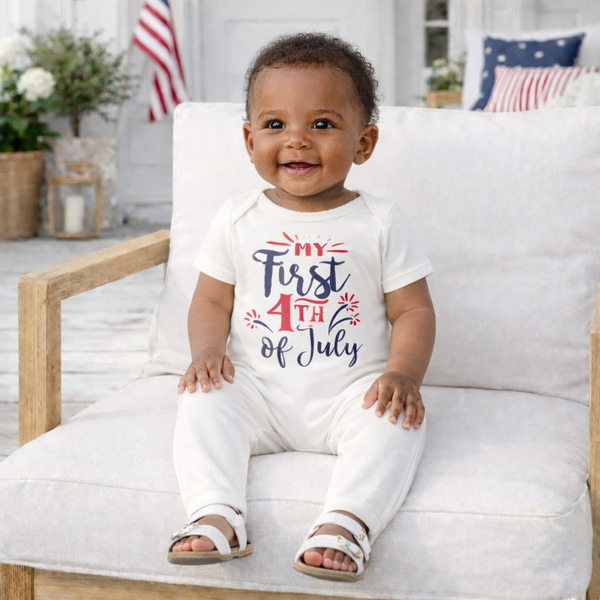 My 1st 4th of July Cotton Romper