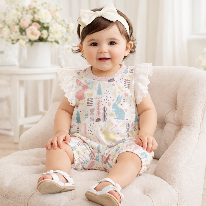Easter Bunny Cotton Bubble Romper