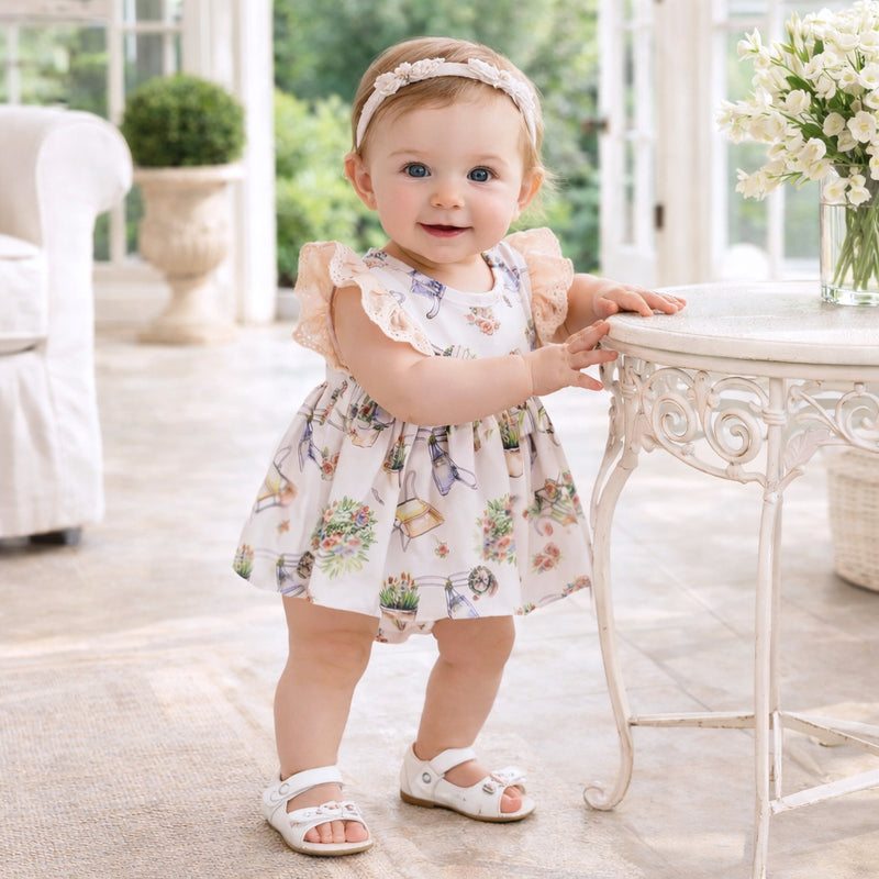 Sweet Garden Skirted Bodysuit – Bamboo Baby Outfit
