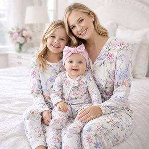 Dream Blossom Bamboo Women’s Pajama Set- Watercolor Floral