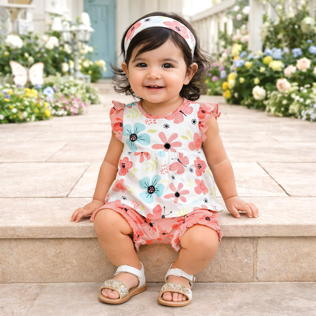 Butterflies & Blooms Top & Shorts