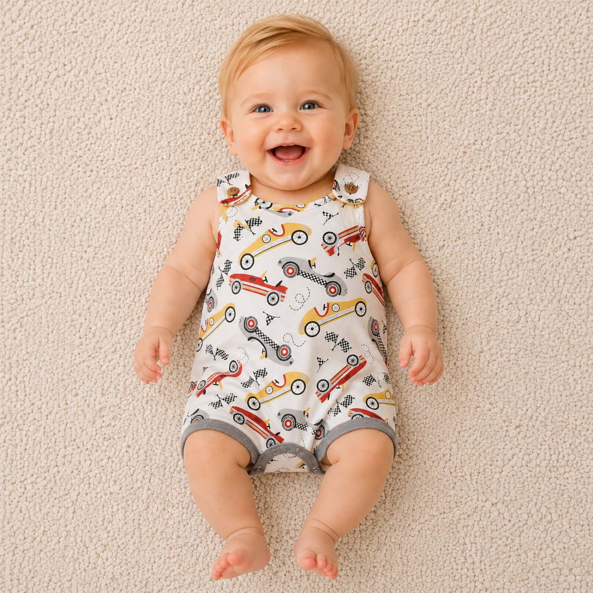 Speed Racer Criss-Cross Romper 3-6M