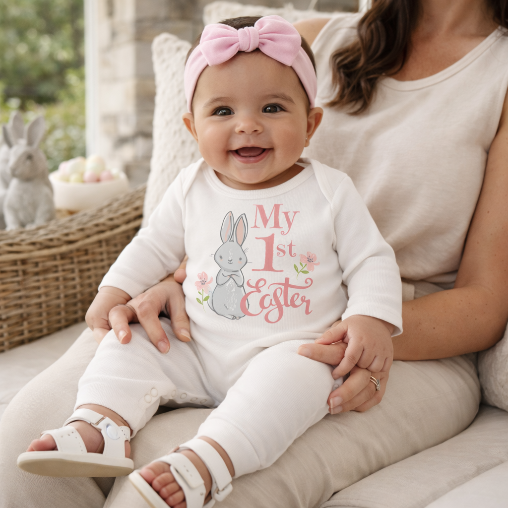 Baby Girl My 1st Easter Cotton Romper