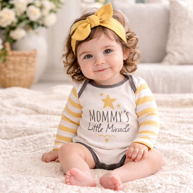 Mommy’s Little Miracle Baby Bodysuit – 100% Cotton