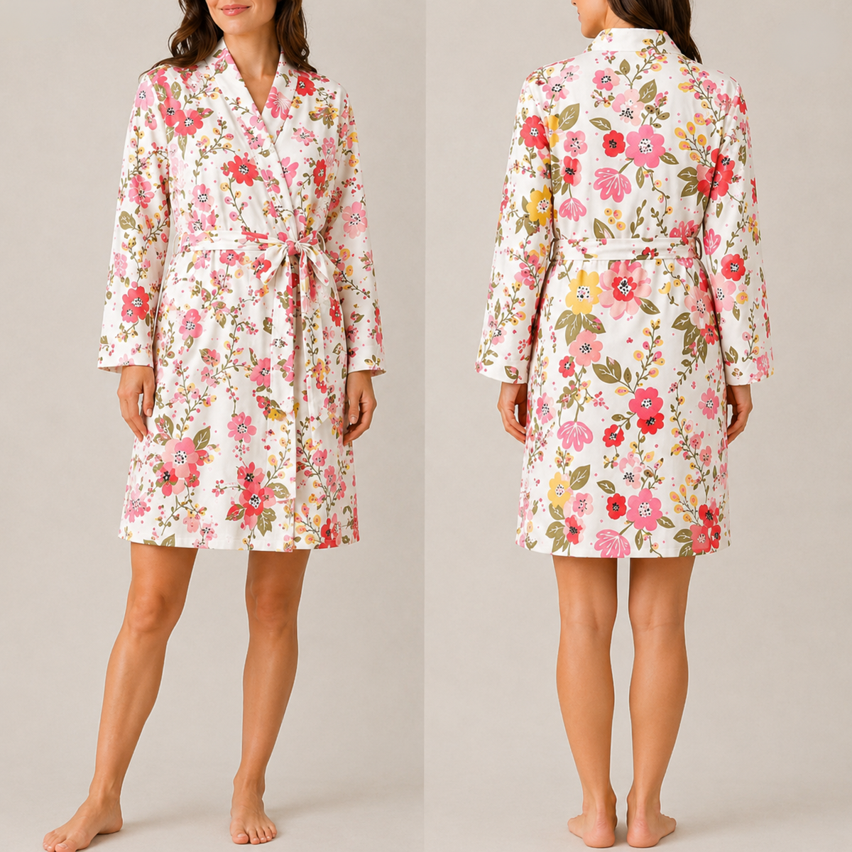 Women's Robe - Floral Garden Bamboo