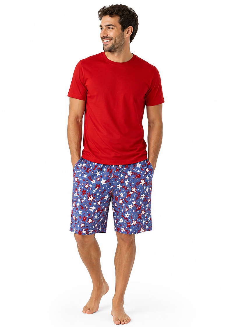 4th of July Men's Bamboo Lounge Shorts