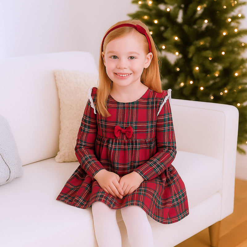 Christmas Bamboo Holiday Dress Classic Red Tartan Plaid 4T Christmas Bamboo Holiday Dress Classic Red Tartan Plaid 4T