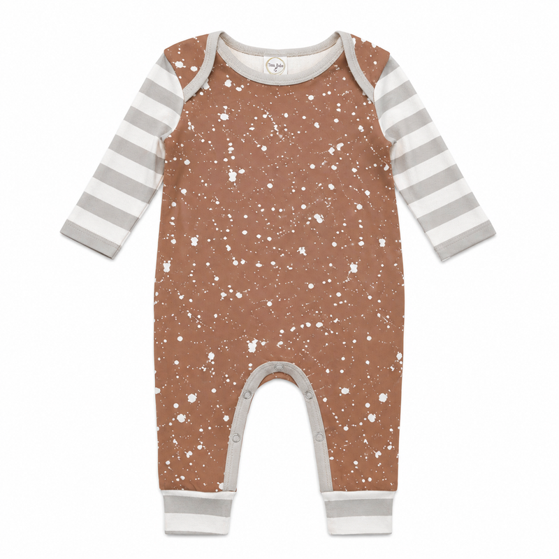 Baby Boy Paint Splatter Cotton Romper