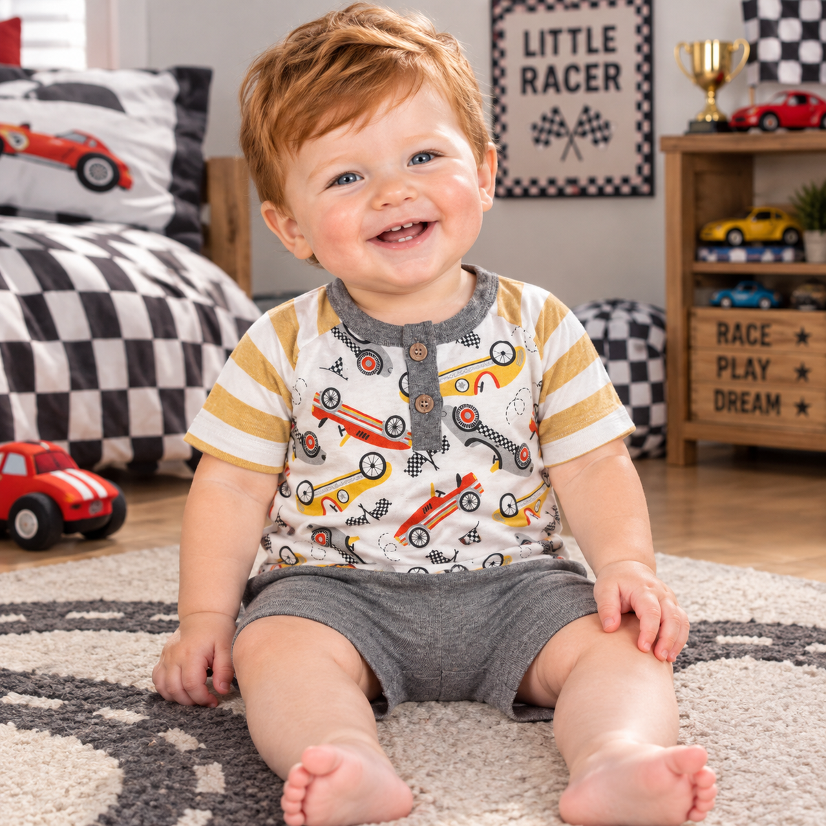 Speed Racer Tee & Shorts 9-12M
