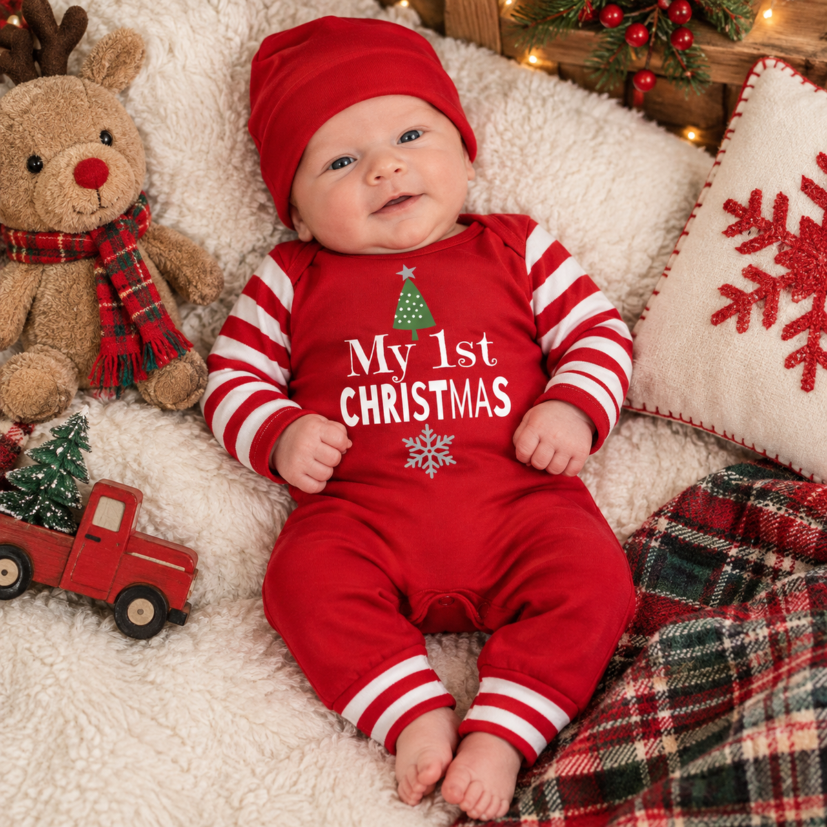 My 1st Christmas Romper