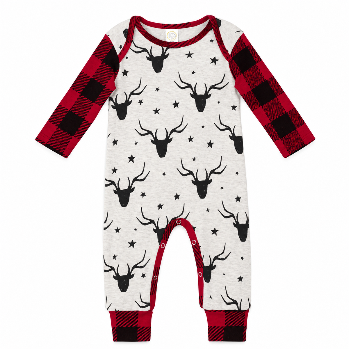 Buffalo Plaid Longhorn Baby Romper Newborn Set | Cotton