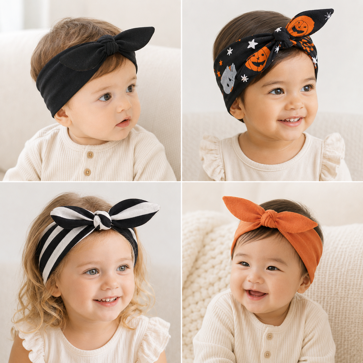Halloween Baby Headband Bundle – Set of 4