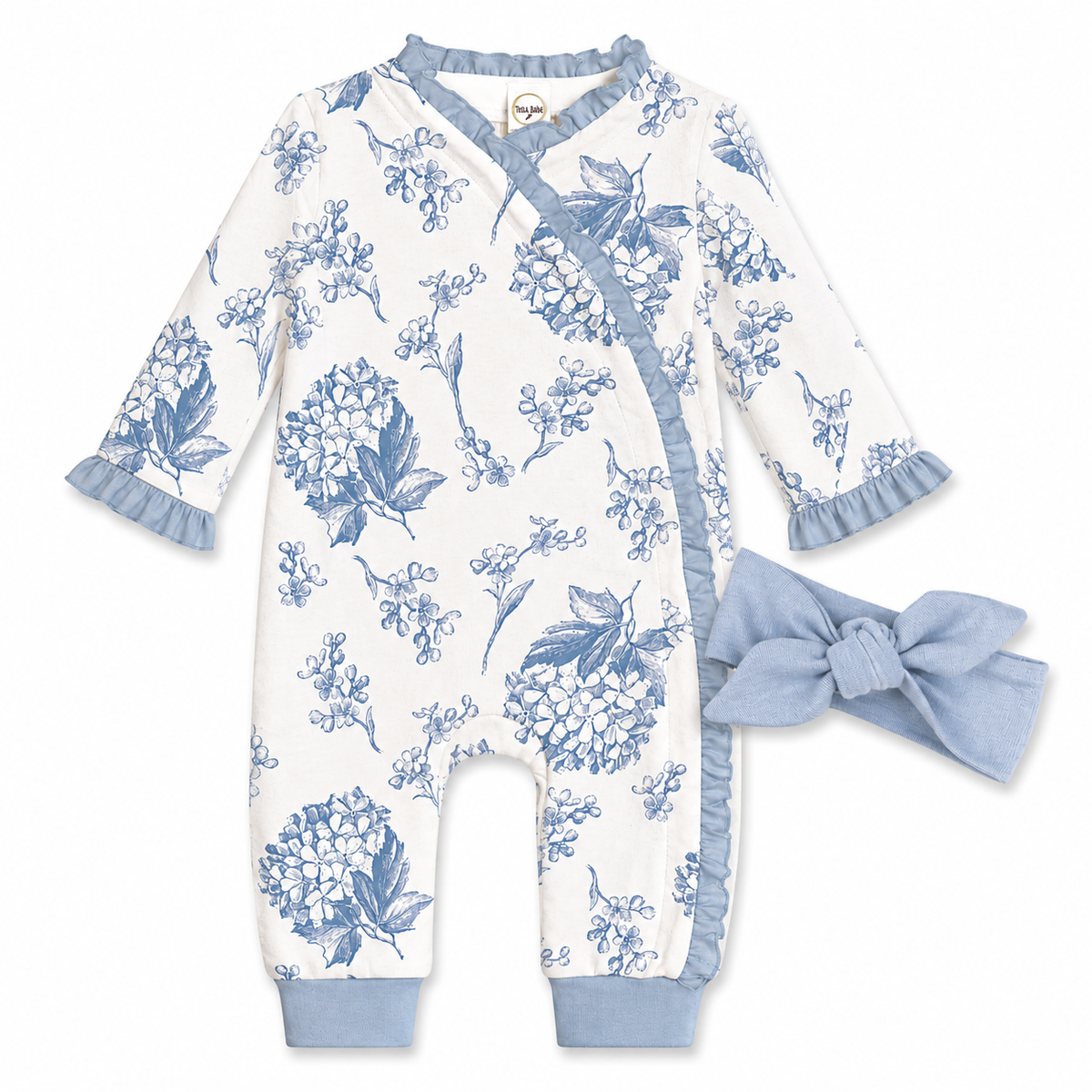 Floribunda LS Kimono Romper & Headband Set