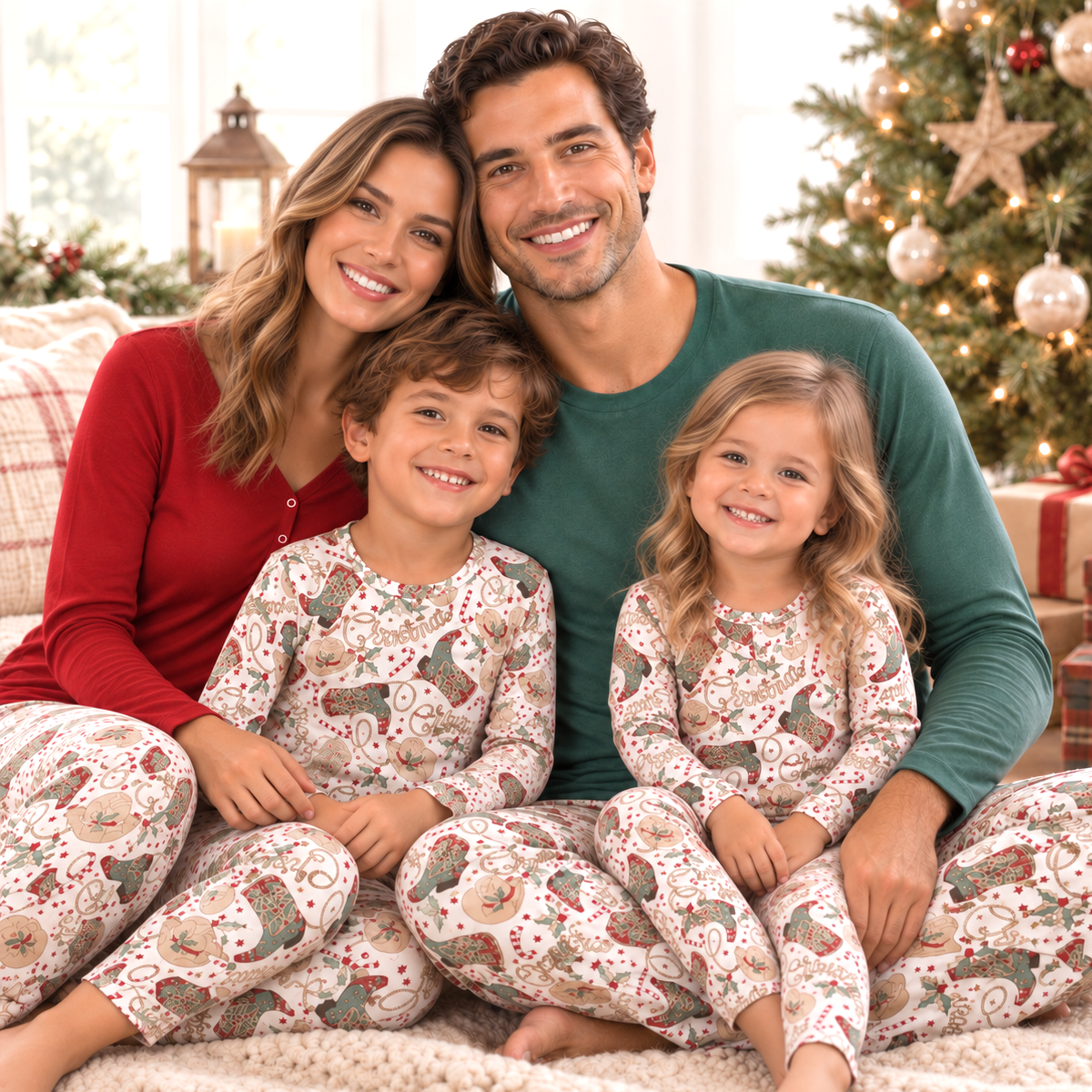 Western Christmas Family Matching Bamboo Pajamas - Cowboy