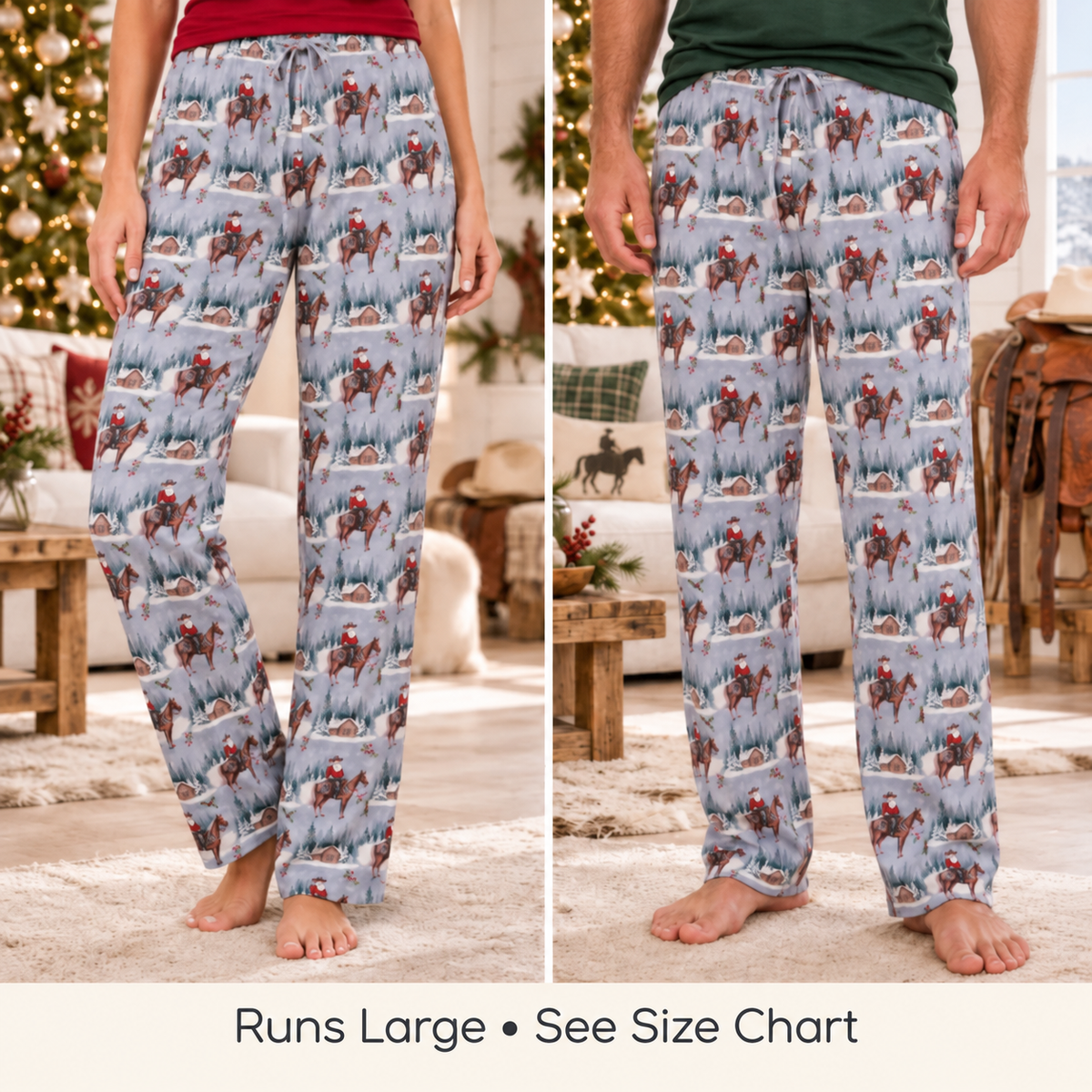 Cowboy Christmas Bamboo Pajama Pants