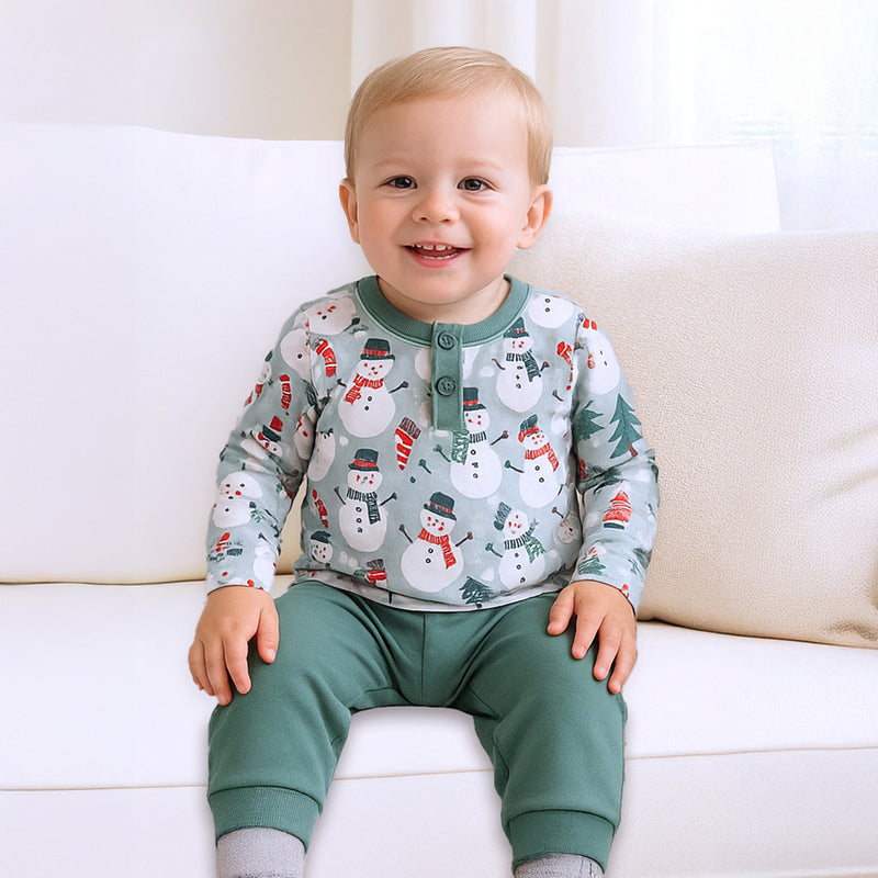 Frosty Bamboo Henley Top & Pants