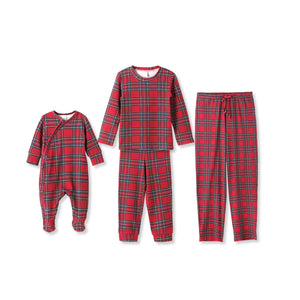 Christmas Bamboo Family Matching Pajama's – Classic Tartan Plaid Holiday