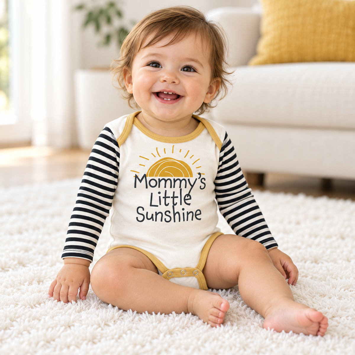 Mommy's Little Sunshine Baby Cotton Bodysuit 12-18M