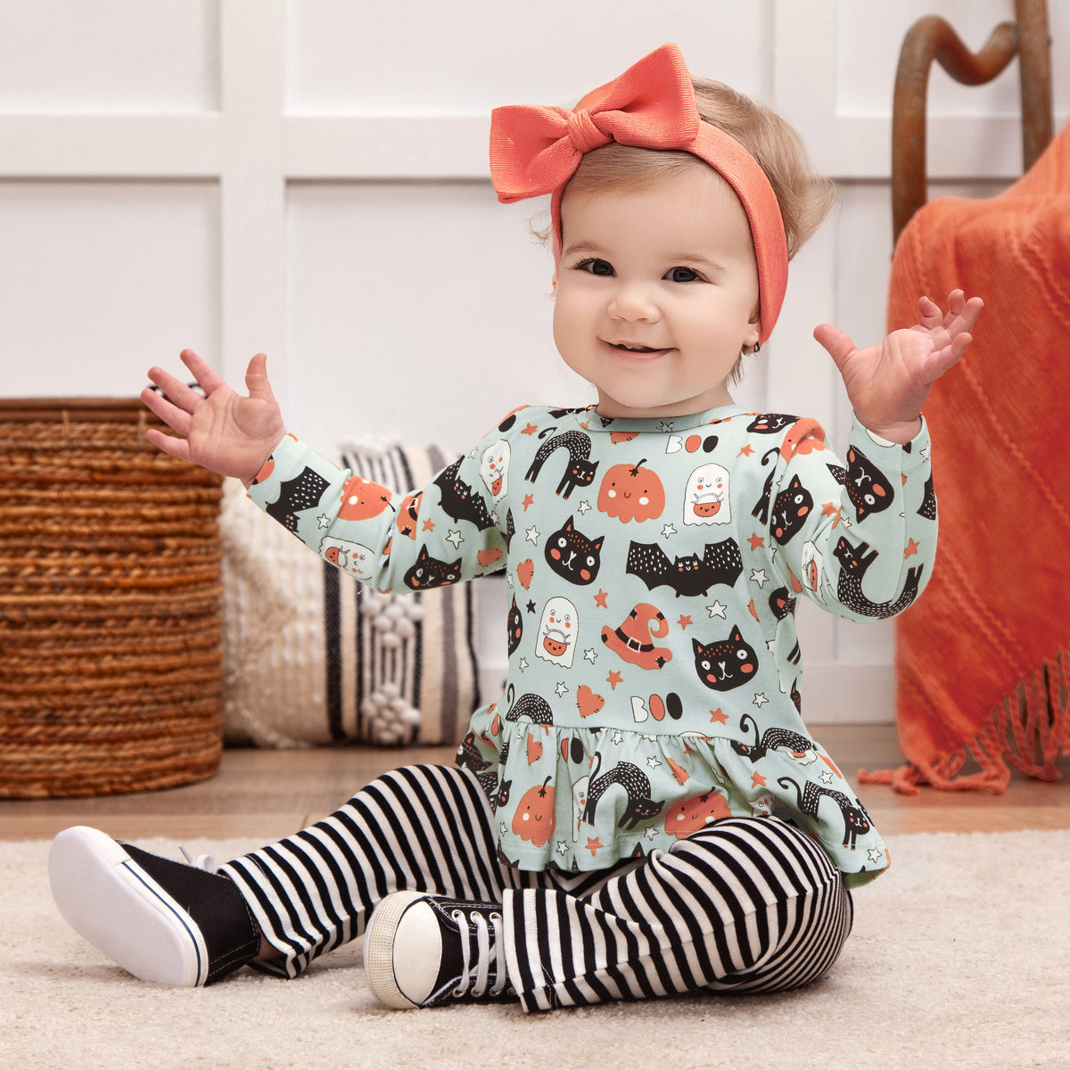 Halloween Pumpkin-Pals Girl's Top & Leggings