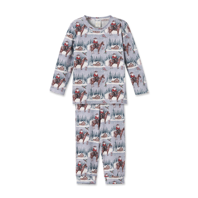 Cowboy Christmas Children's Bamboo Pajama Set - Western