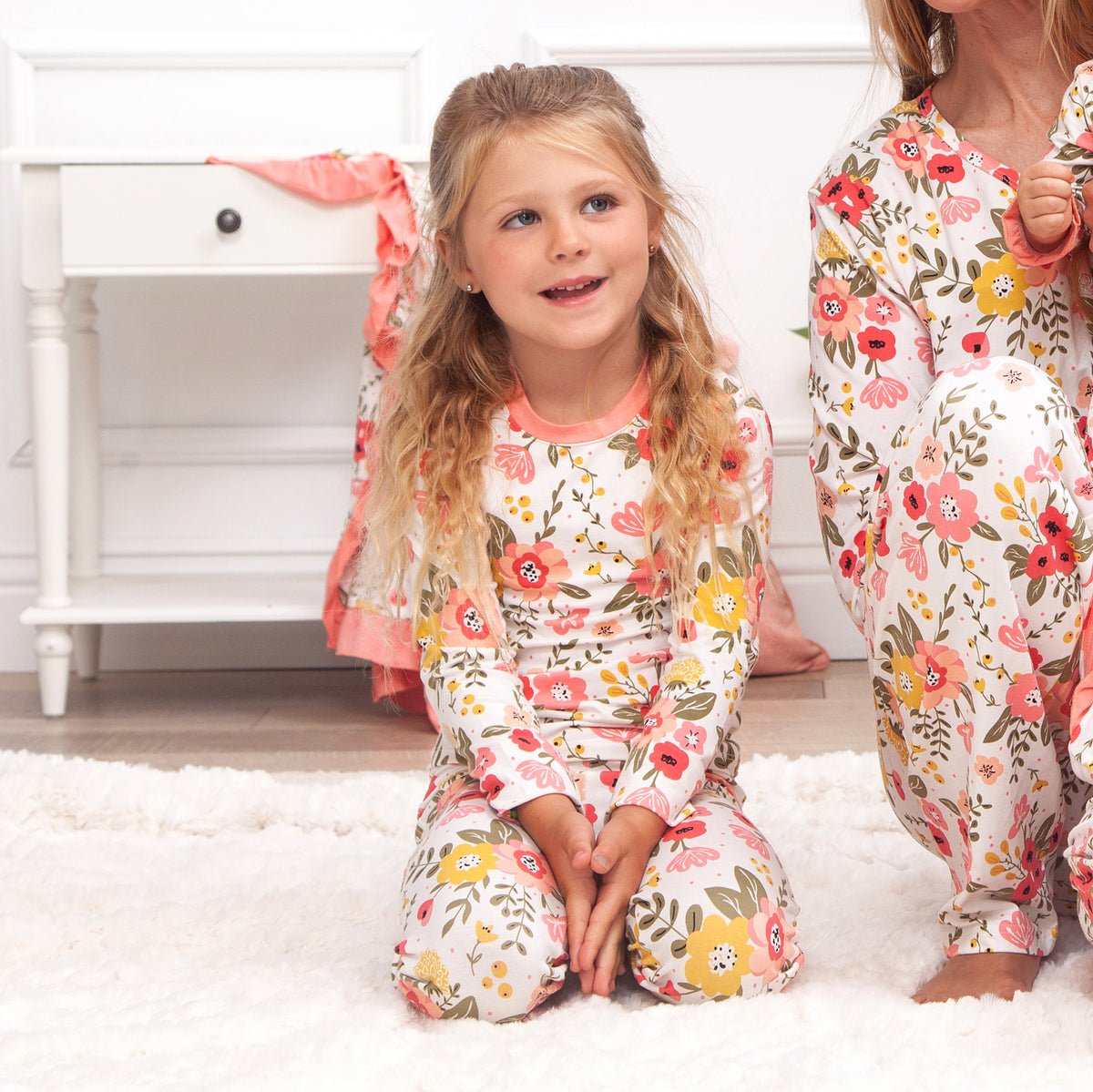 Floral Garden Girl's Bamboo Pajama's - 6Y