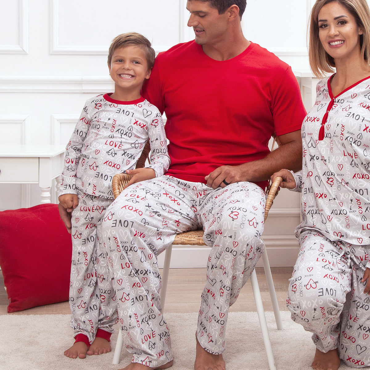 Men's Valentine Themed Bamboo Pajama Bottoms - M