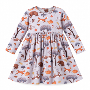 Pumpkin Woodland Bamboo Dress