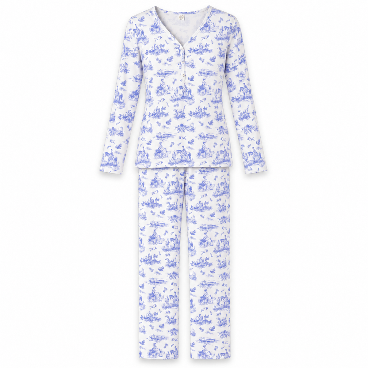 Toile de Jouy Bamboo Women's Pajama Set