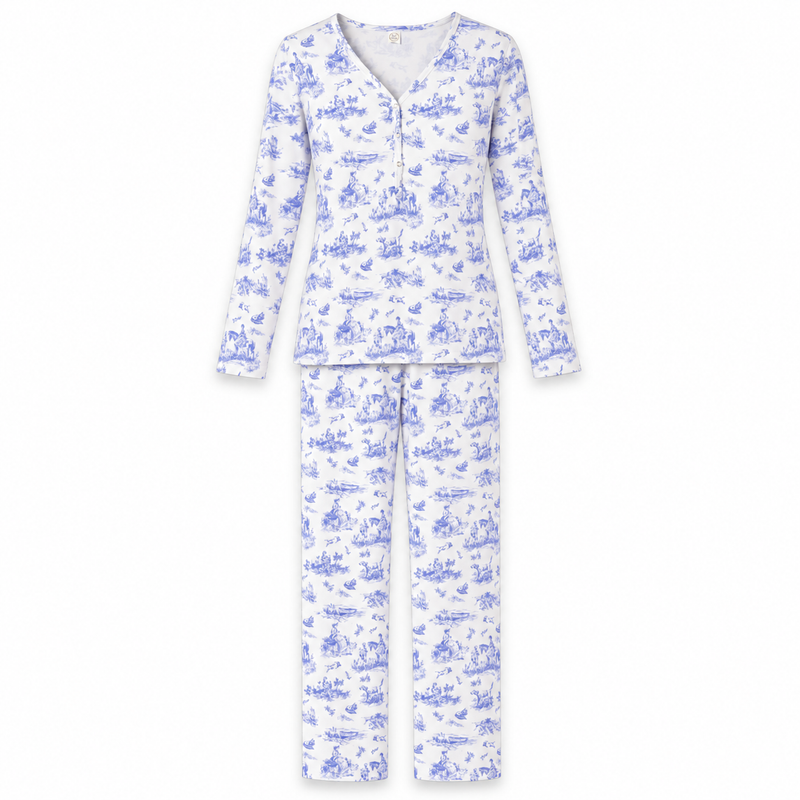 Toile de Jouy Bamboo Women's Pajama Set