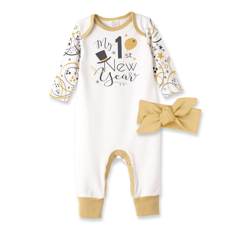 Baby's "My 1st New Year" Bamboo Romper 0-3M