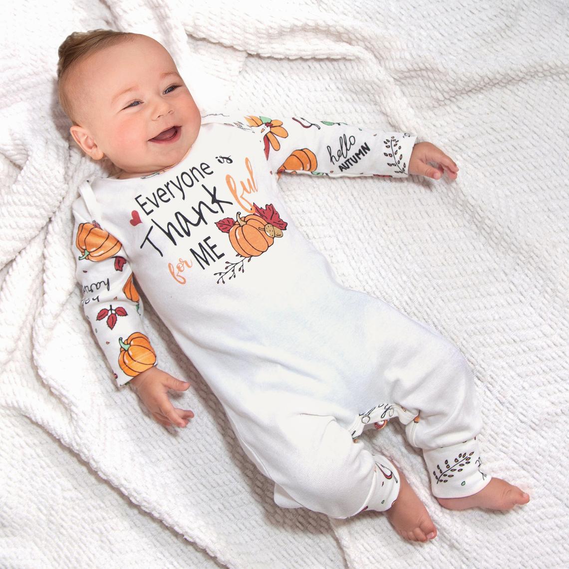 Thanksgiving "Everyone is Thankful for Me" Cotton Romper